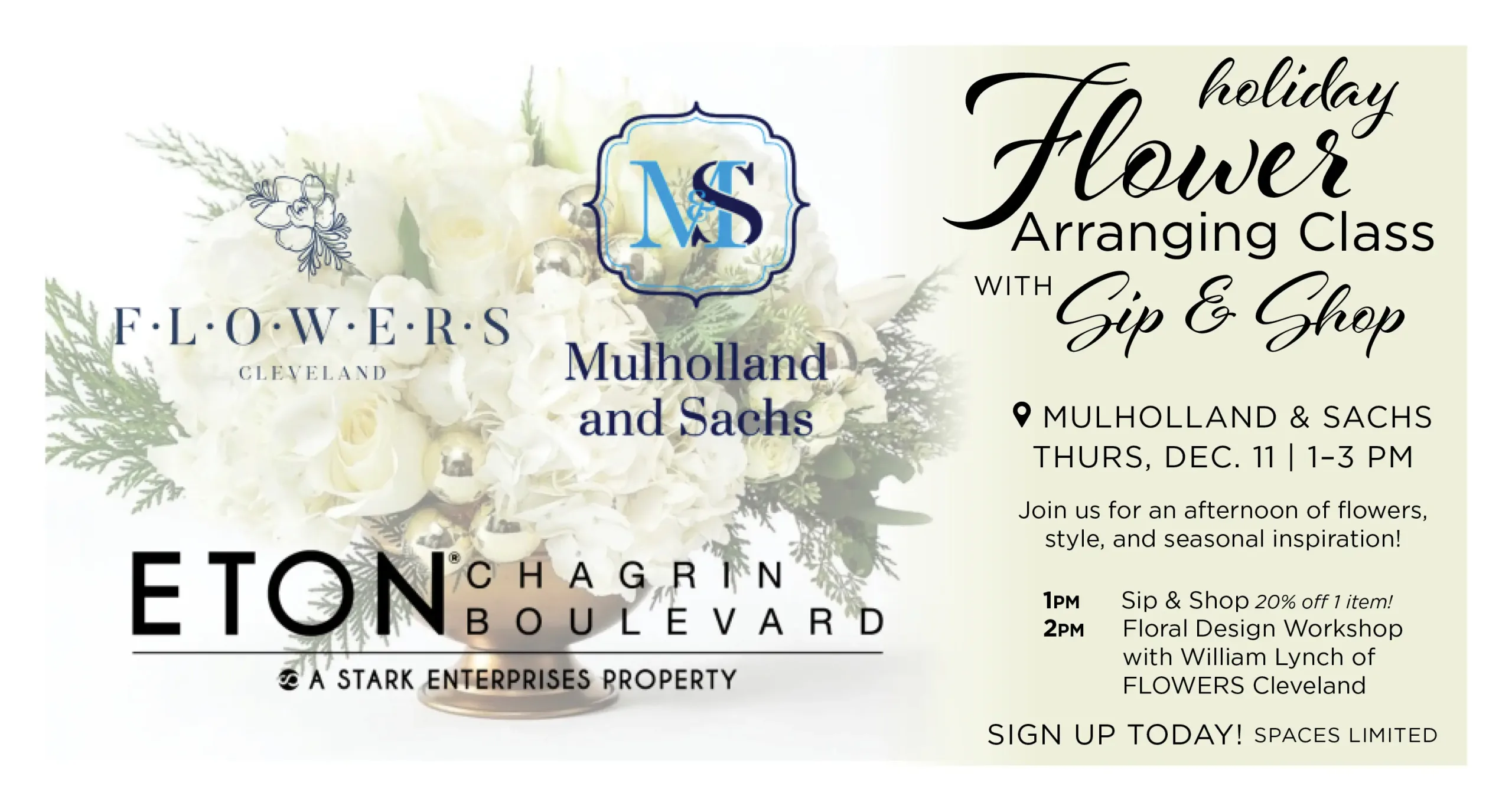 Holiday Flower Arranging Class